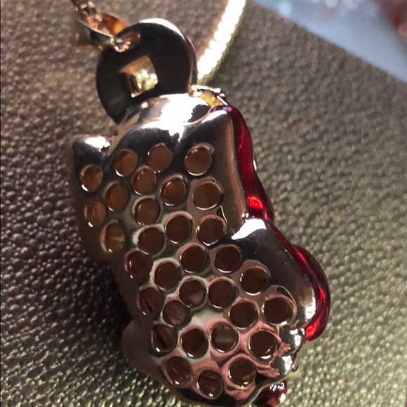 Betsey Johnson Chinese Foo dog Pig Red Gold NWT - Picture 4 of 8